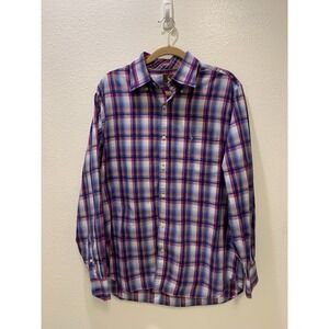 TailorByrd Men's Plaid Button Down Long Sleeve Shirt Flip Cuff XL